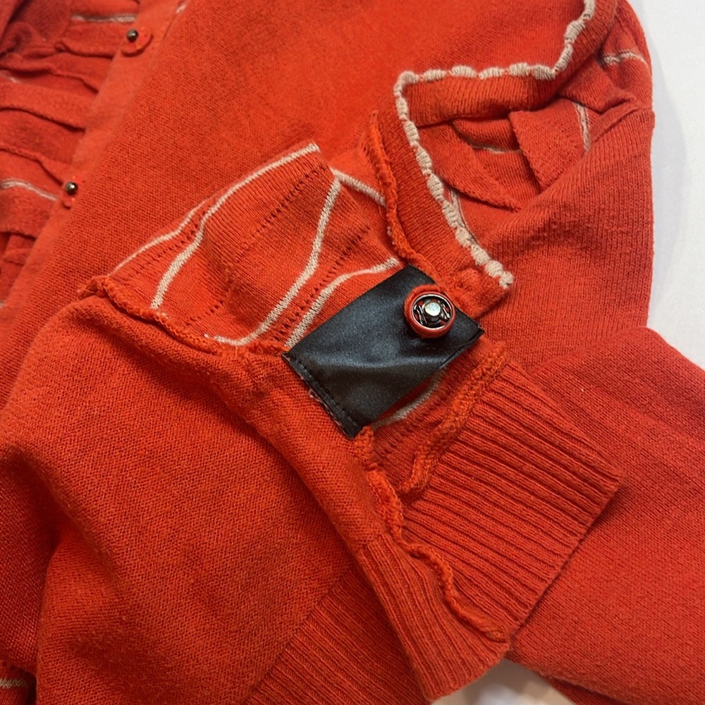 Anthropologie Winter Waves Yellow Bird Cardigan Sweater size small - Picture 7 of 9